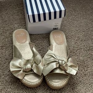Gold sandals worn once! Size 9.5